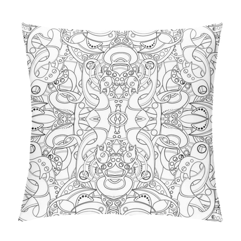 Personality  Seamless Abstract Monochrome Tribal Pattern Pillow Covers