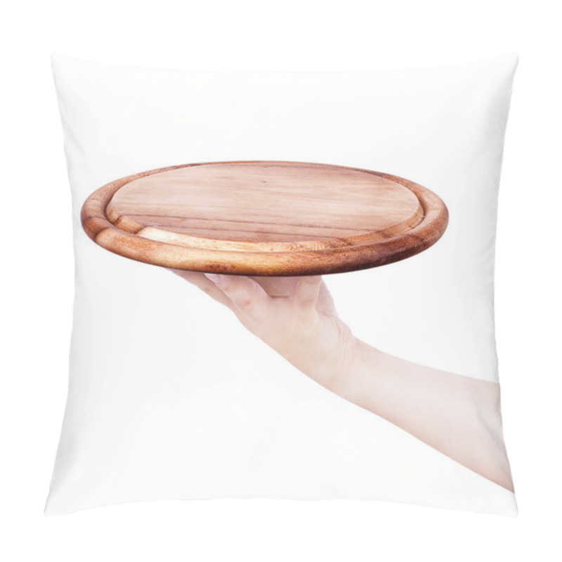 Personality  Closeup Of A Waiter Hand Holding Tray Pillow Covers