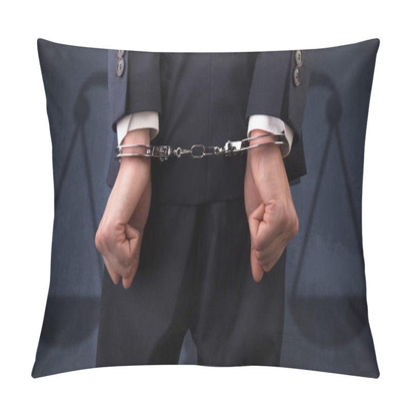 Personality  Arrested Man With Balance On The Background Pillow Covers