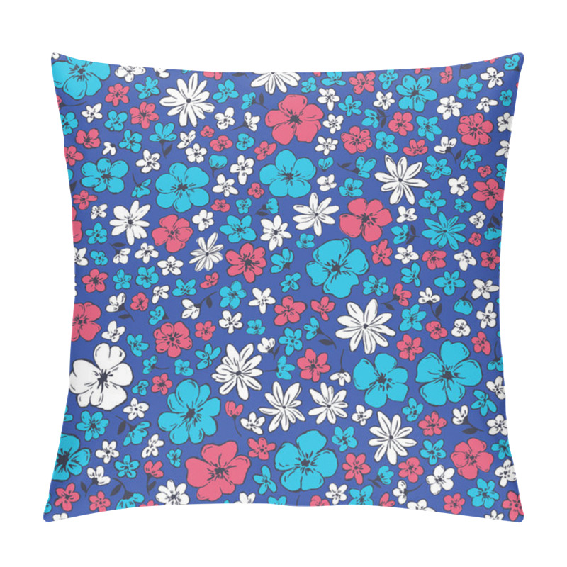 Personality  Vector Seamless Cute Hand Drawn Naive Little Ditsy Pattern Pillow Covers