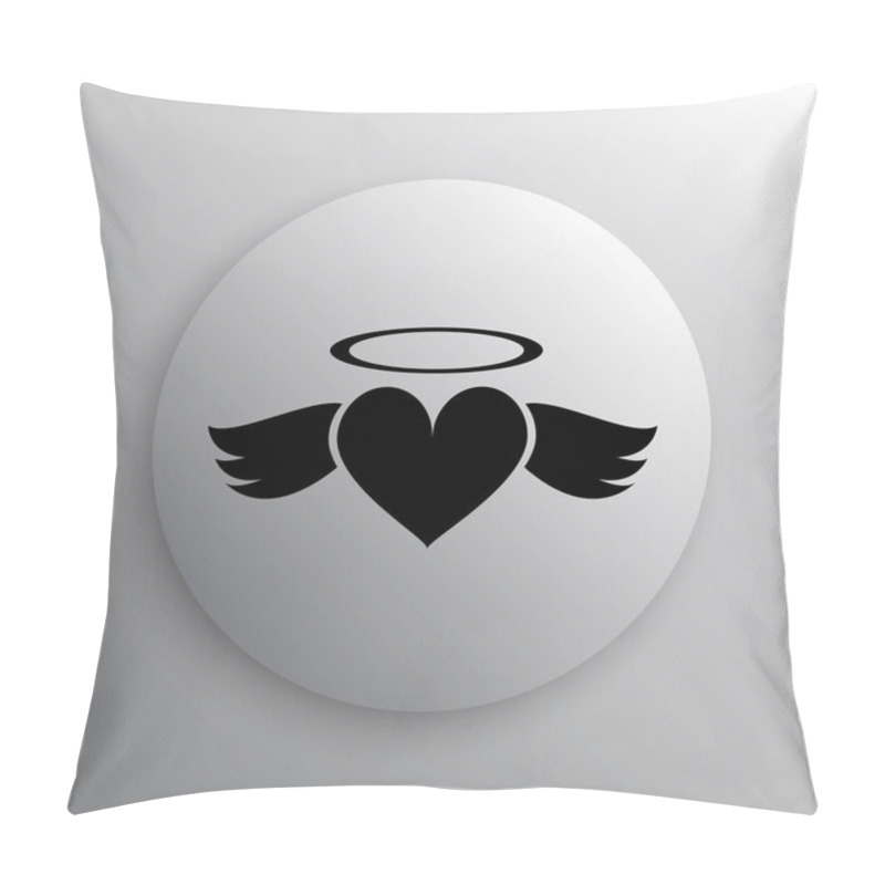 Personality  Heart Angel Icon Pillow Covers