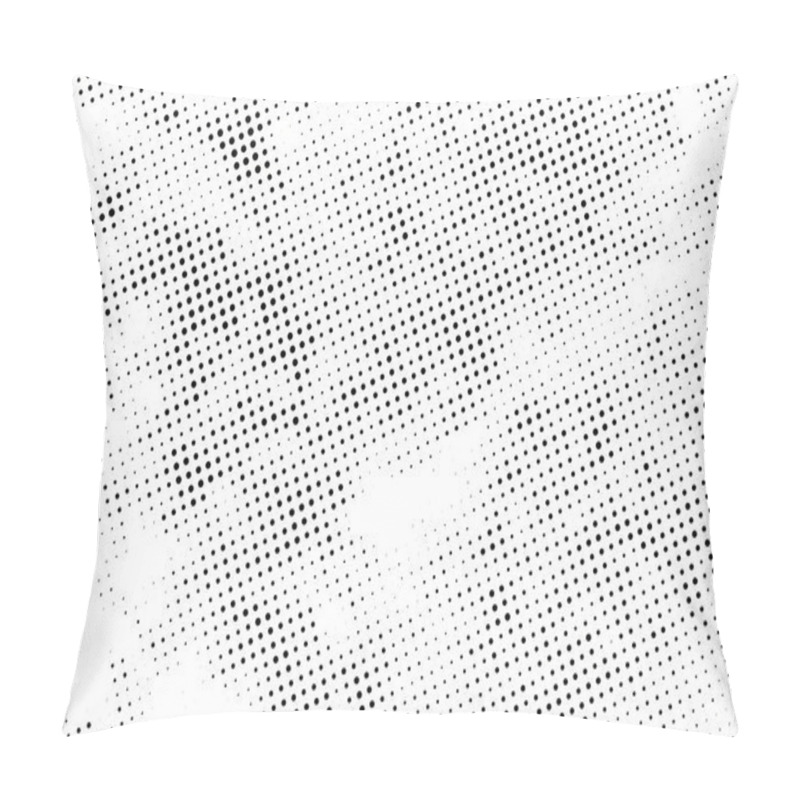 Personality  Vector Abstract Overlay. Grunge Halftone Black Dost Texture Background. Pillow Covers