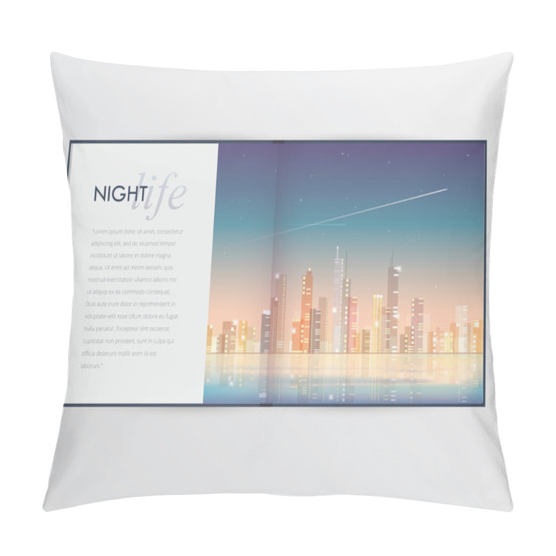 Personality  City Skyline At Night Pillow Covers