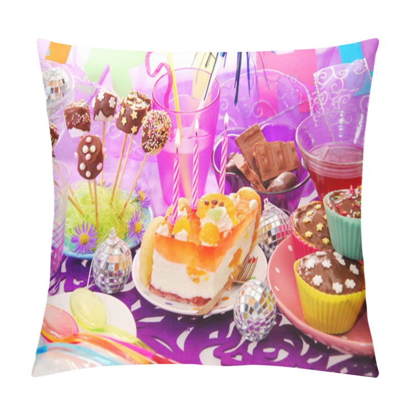 Personality  Decoration Of Birthday Party Table With Sweets For Child Pillow Covers