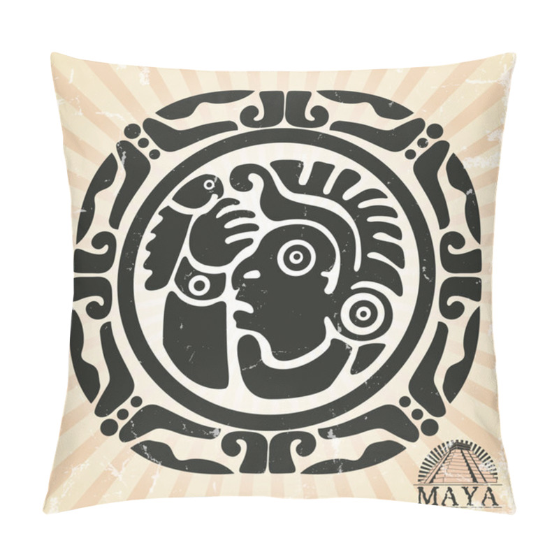 Personality  Ornament In Style Of The Maya Pillow Covers