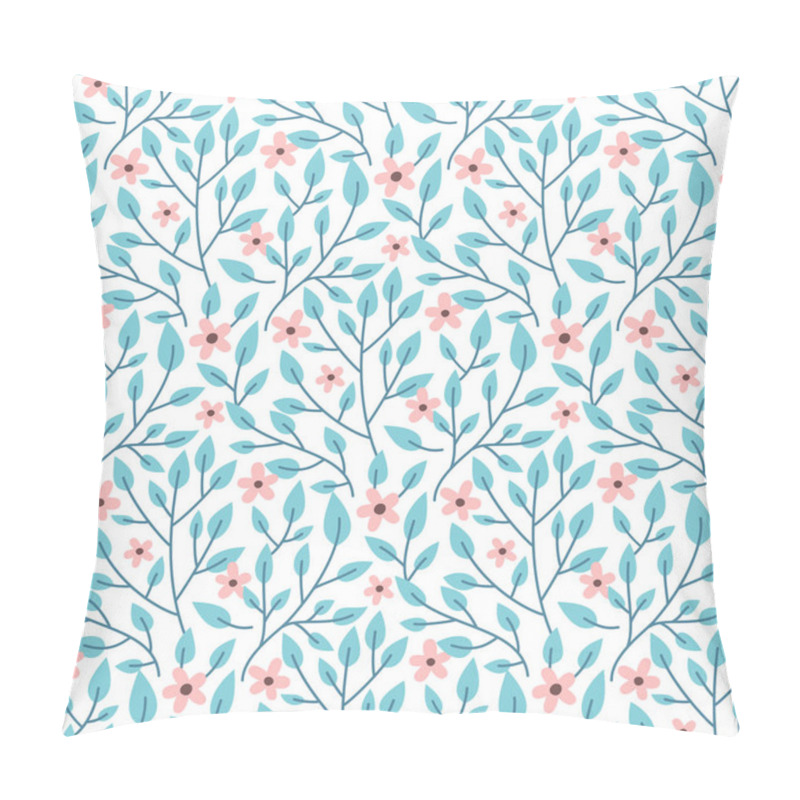 Personality  Vector Seamless Floral Pattern. Print With Flower And Leaves. Texture For Fabric, Textile, Apparel. Pillow Covers