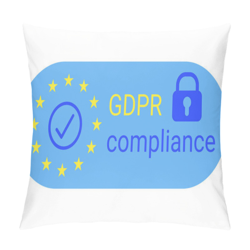 Personality  GDPR - General Data Protection Regulation. GDPR Compliance Symbol. Vector Pillow Covers