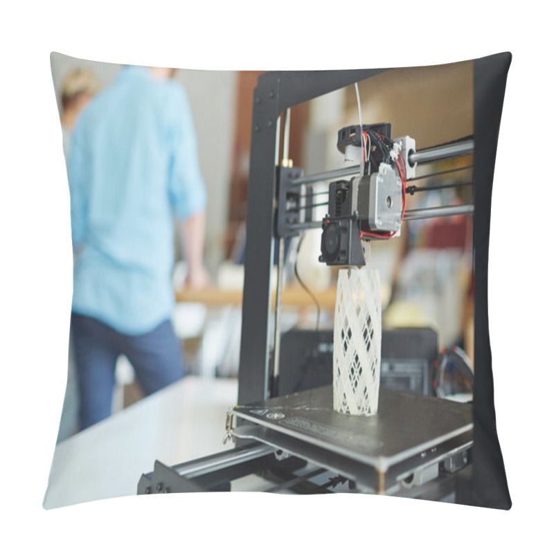 Personality  Modern 3d Printer With Architectural Model Pillow Covers