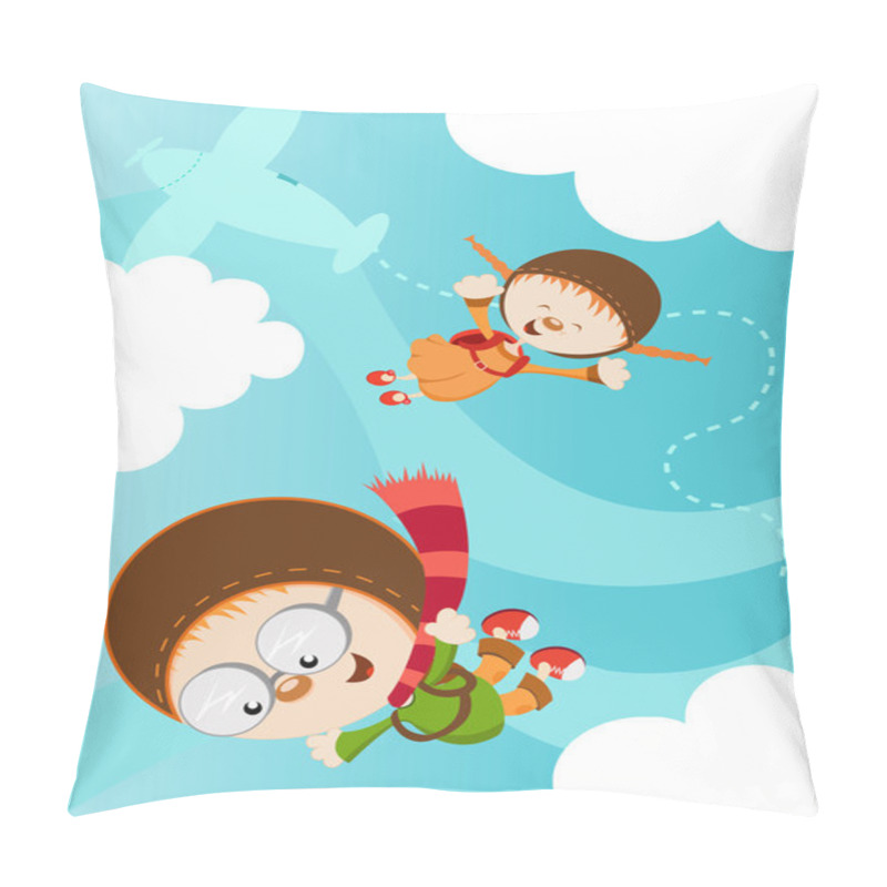 Personality  Skydiving Kids Pillow Covers