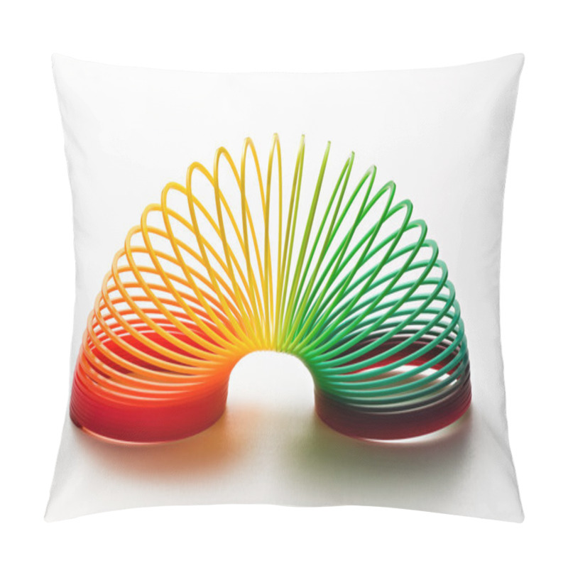 Personality  Rainbow Coloured Slinky Toy Pillow Covers