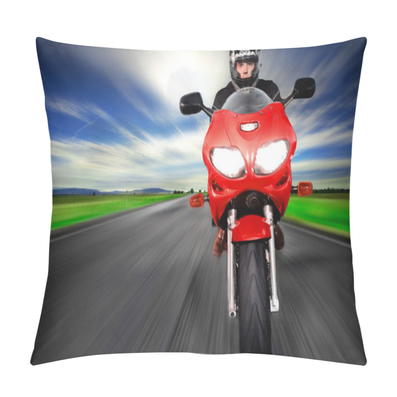 Personality  Speed Motorcycle Moving Very Fast Pillow Covers