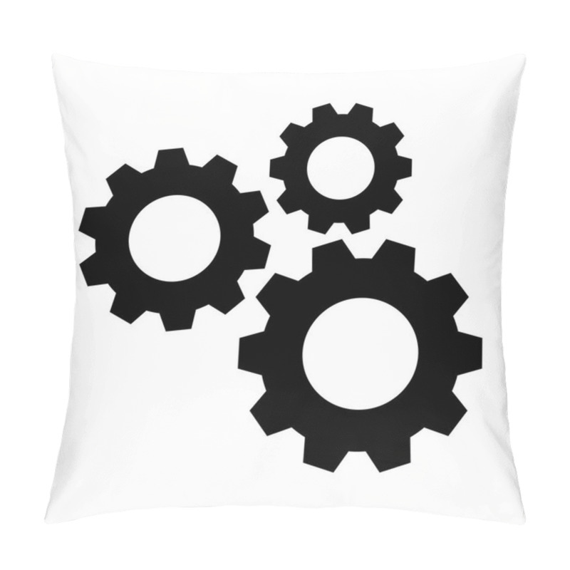 Personality  Gear Wheel On A White Background Pillow Covers