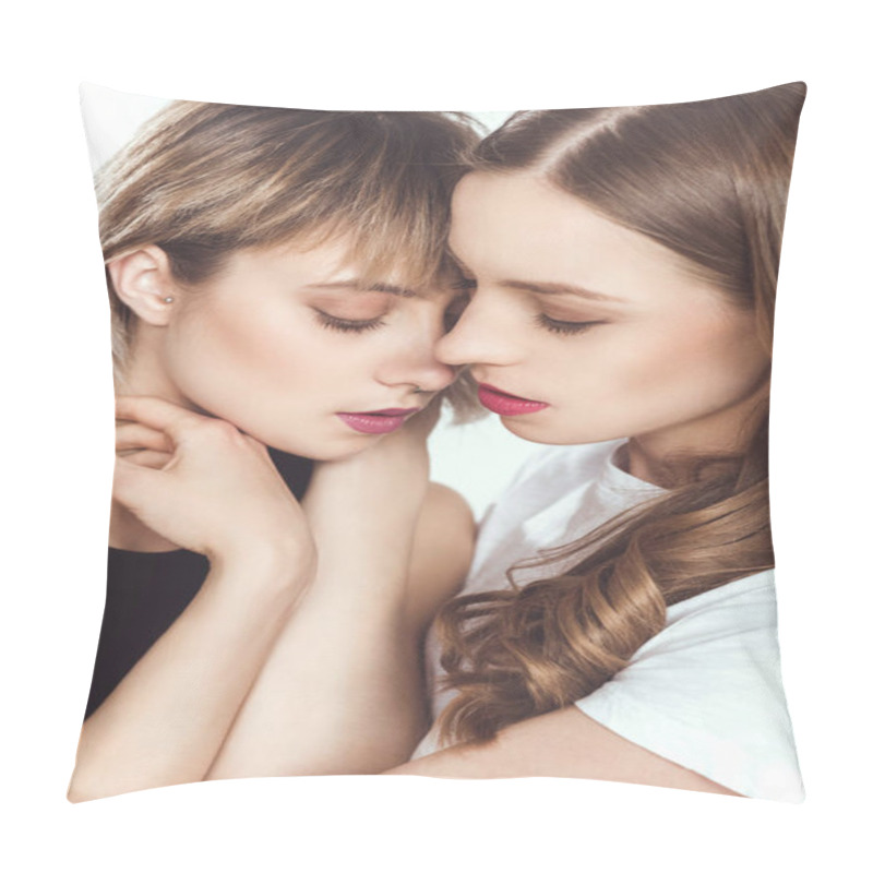 Personality  Beautiful Young Lesbian Couple  Pillow Covers