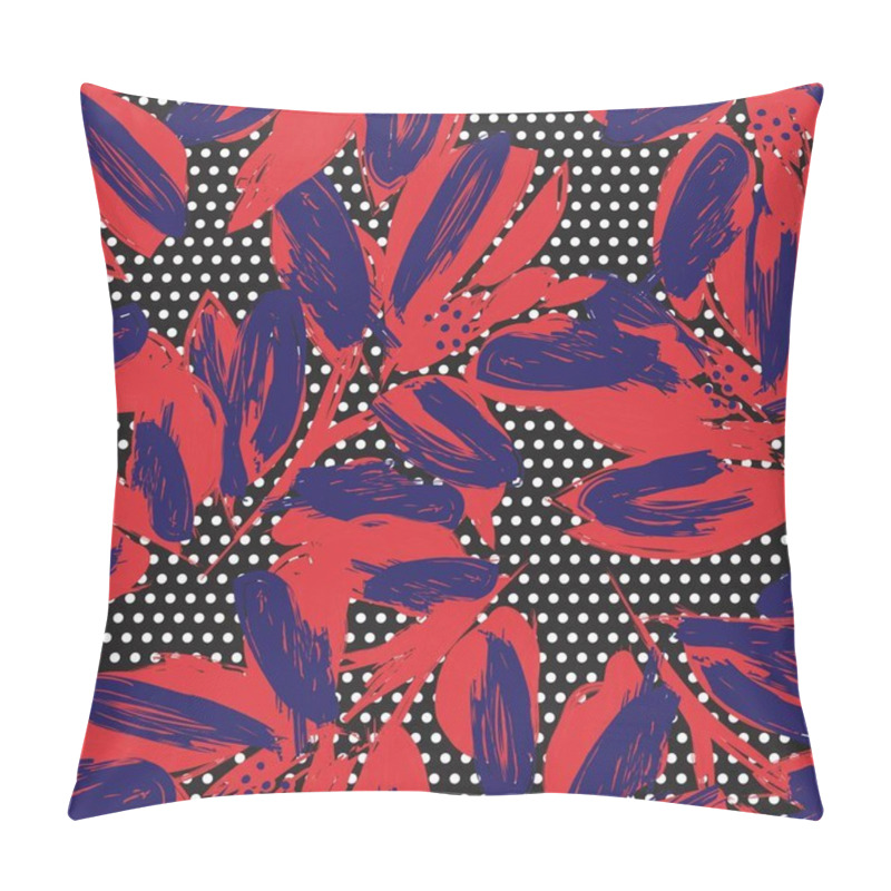 Personality  Floral Seamless Pattern With Dotted Textures For Fashion Textiles And Graphics Pillow Covers