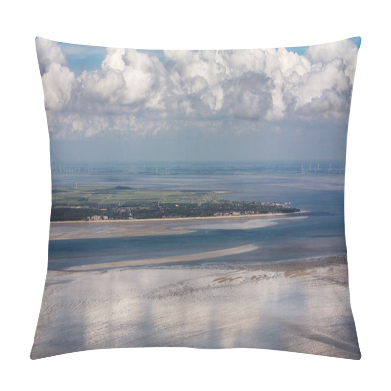 Personality  Foehr Island, Aerial Photo Of The Schleswig-Holstein Wadden Sea  Pillow Covers