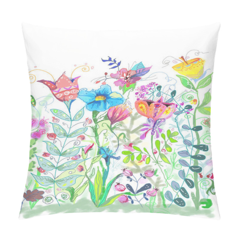 Personality  Pretty Flowers Decorative Hand Drawing Illustration Pillow Covers