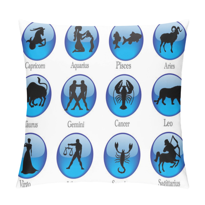 Personality  Zodiac Sign Buttons Pillow Covers