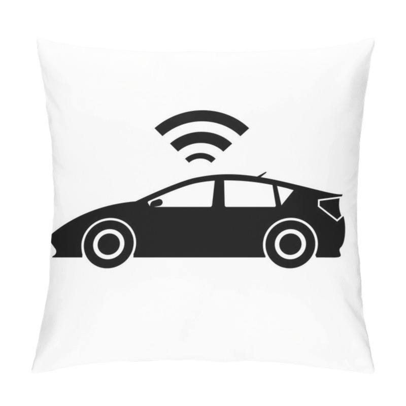 Personality  Smart Cars Driverless Car Technology Autonomous Vehicle System Capability Sign And Symbol IoT Trend. Vector Illustration Internet Of Thing Technology. Pillow Covers