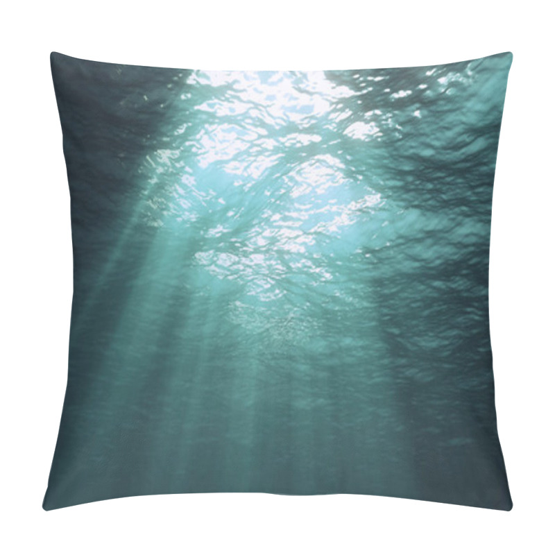 Personality  3D Rendering Of Underwater Light Creates A Beautiful Solar Curta Pillow Covers