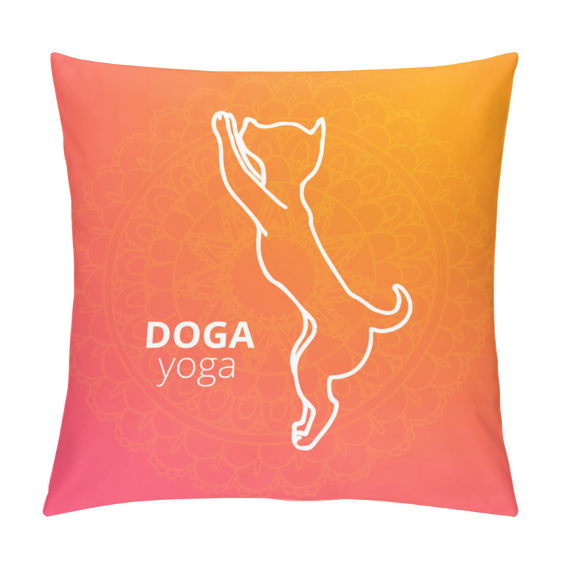 Personality  Logo For Dog Yoga Studio Pillow Covers