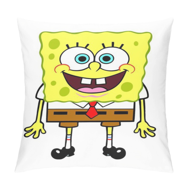 Personality  Happy Smiling Funny Cartoon Spongebob Squarepants Pillow Covers