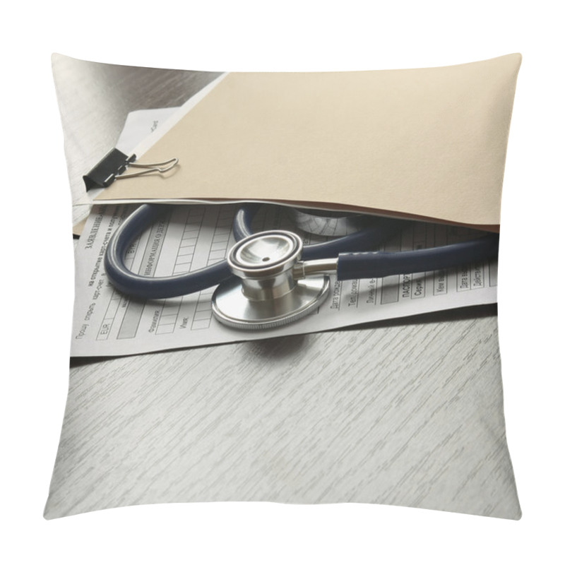 Personality  Stethoscope On Medical Billing Pillow Covers