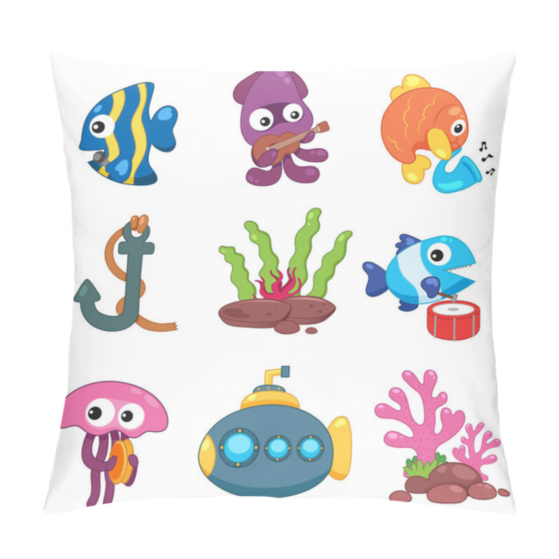 Personality  Ocean Animals Collection Design Pillow Covers