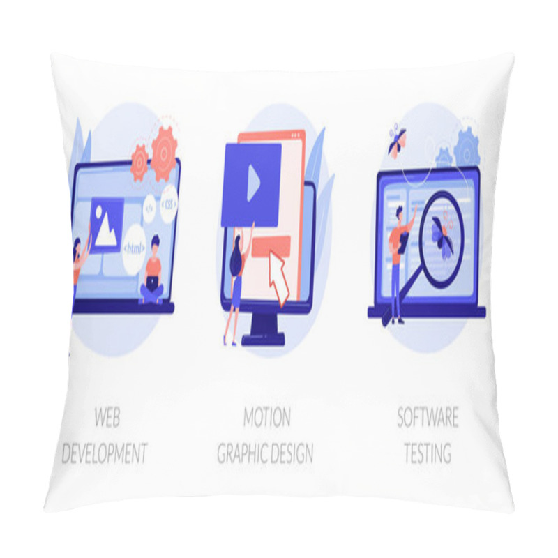 Personality  Website Development Vector Concept Metaphors Pillow Covers