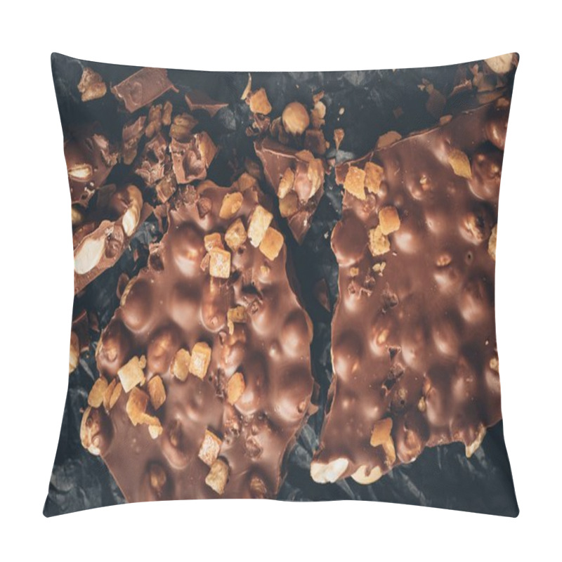 Personality  Milk Chocolate With Nuts And Nougat Pieces Pillow Covers