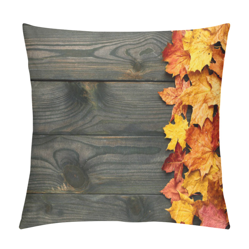 Personality  Wooden Planks With Autumn Leaves  Pillow Covers