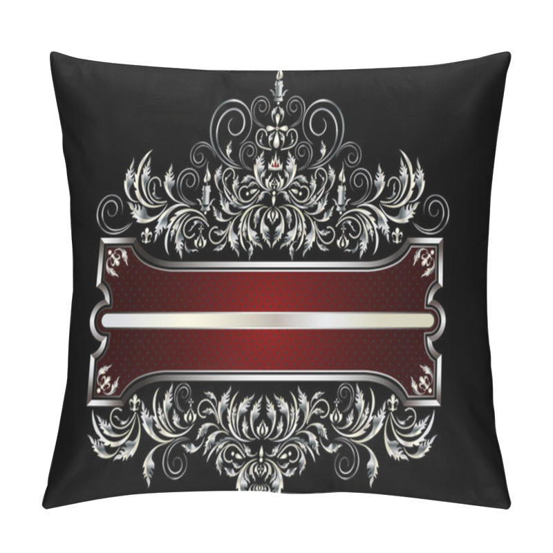 Personality  Silver Frame With Decor Of The Victorian Style Pillow Covers