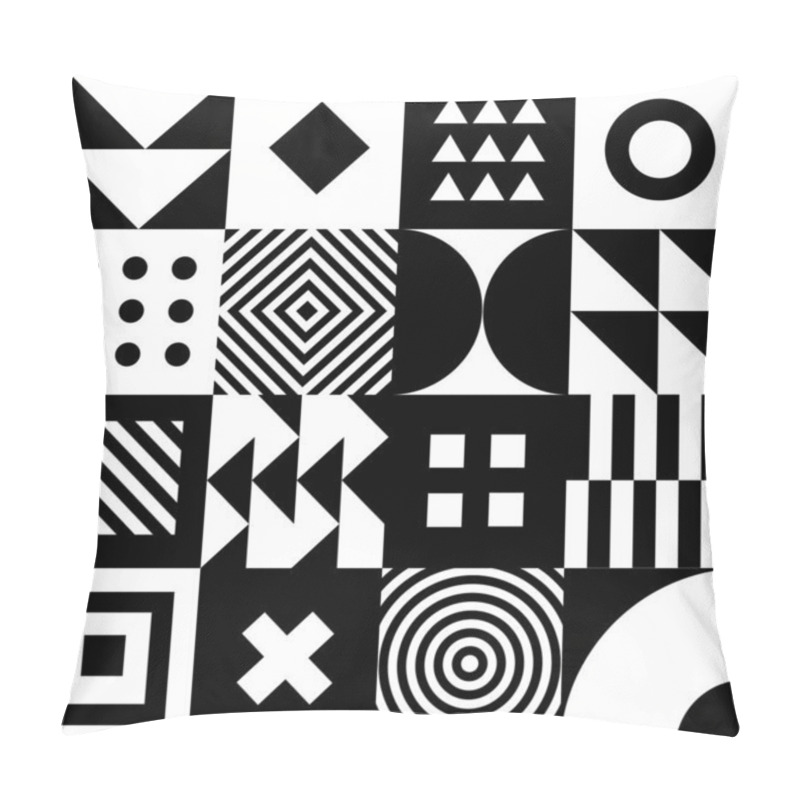 Personality  Minimal Geometric Pattern Vector Design. Minimalistic Geometrical Background. Simple Background With Shapes. Pillow Covers