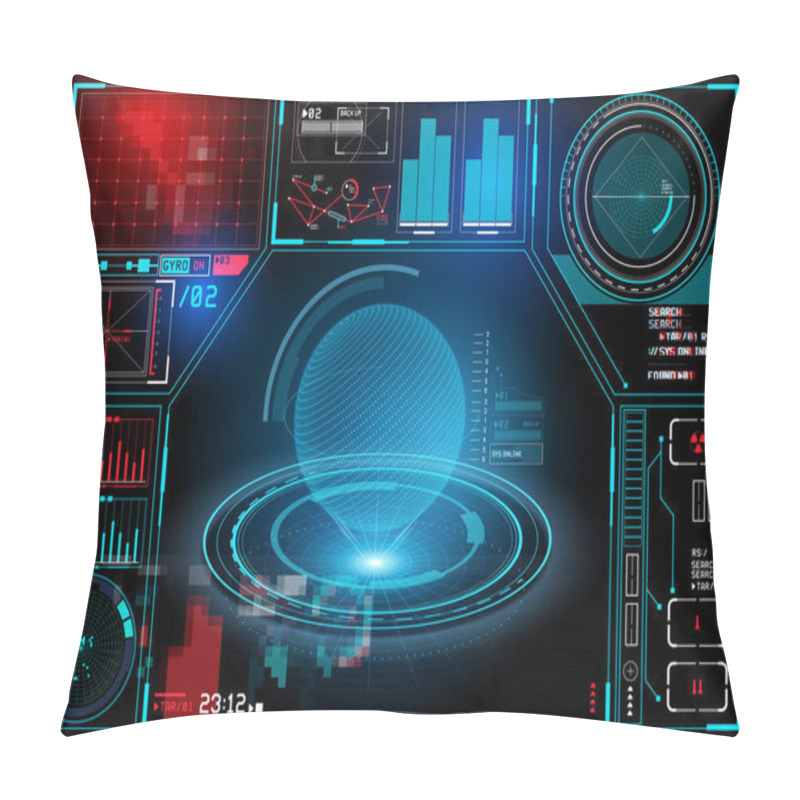 Personality  Technical HUD Diplay Pillow Covers