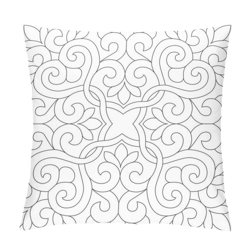 Personality  Pattern Ornament Black And White Vector Illustration Pillow Covers