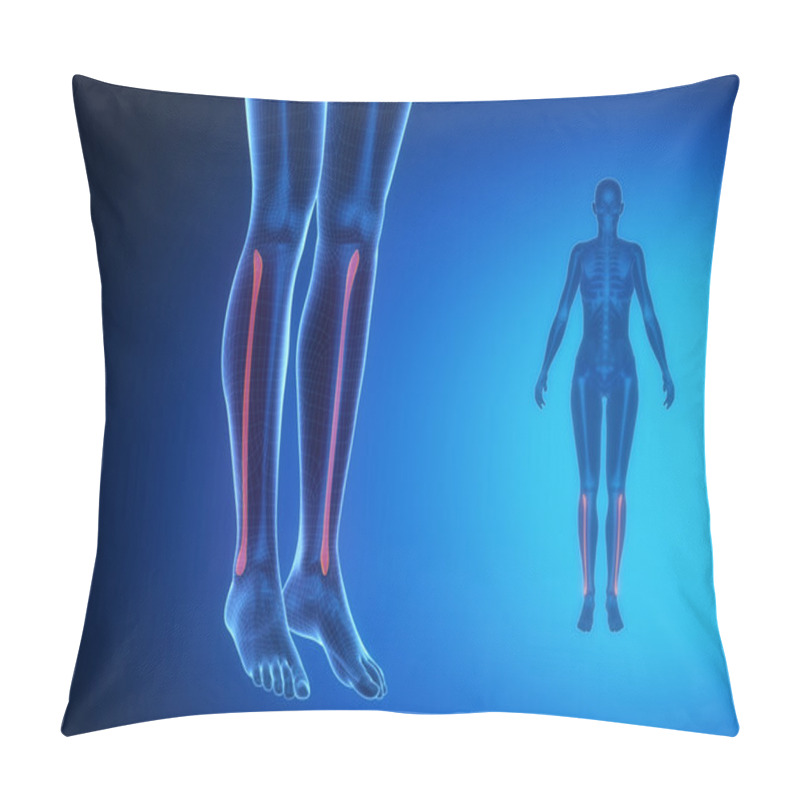 Personality  FIBULA  Bones Scan Pillow Covers