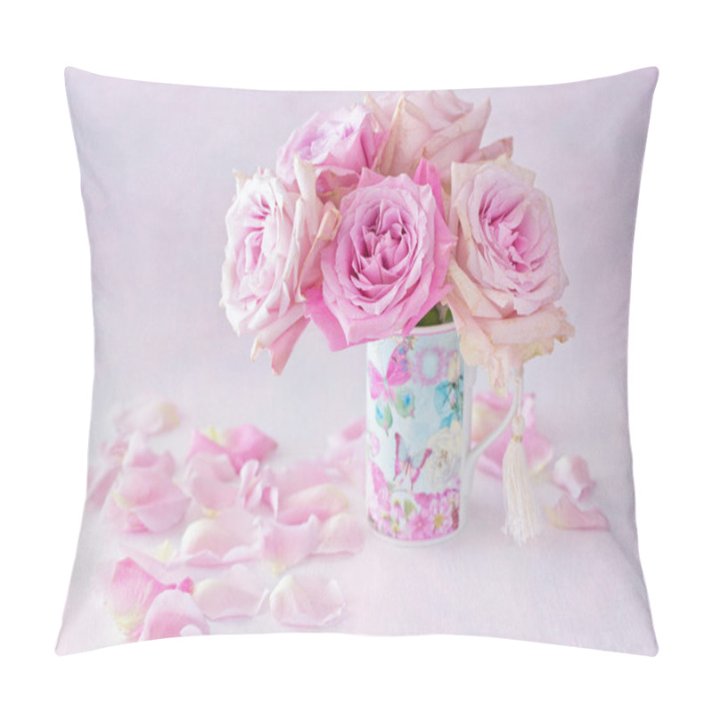 Personality  Beautiful Fresh Pink Roses Pillow Covers