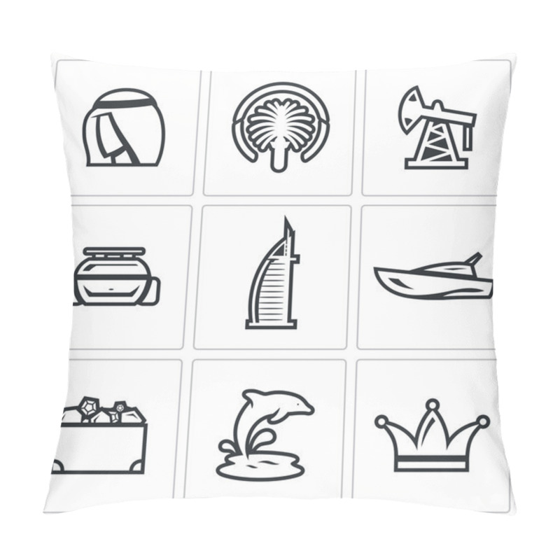 Personality  United Arab Emirates Icons Pillow Covers