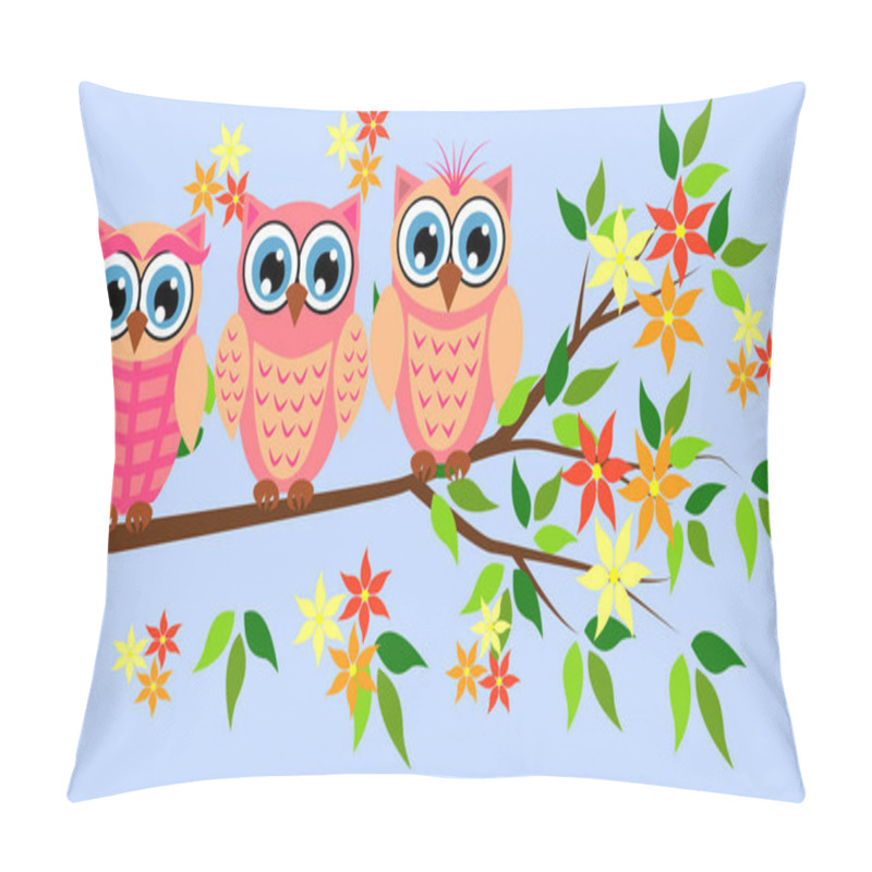 Personality  Cute Girl Owls. Baby Showers, Parties For Baby Girls. Pillow Covers