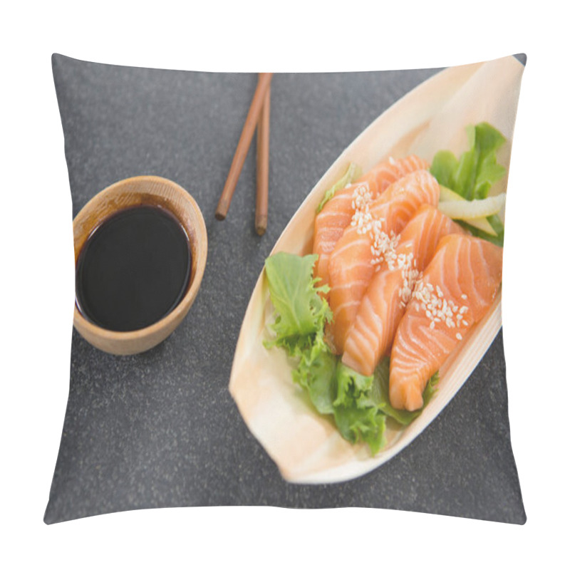 Personality  Sushi On Boat Shaped Plate With Chopsticks Pillow Covers