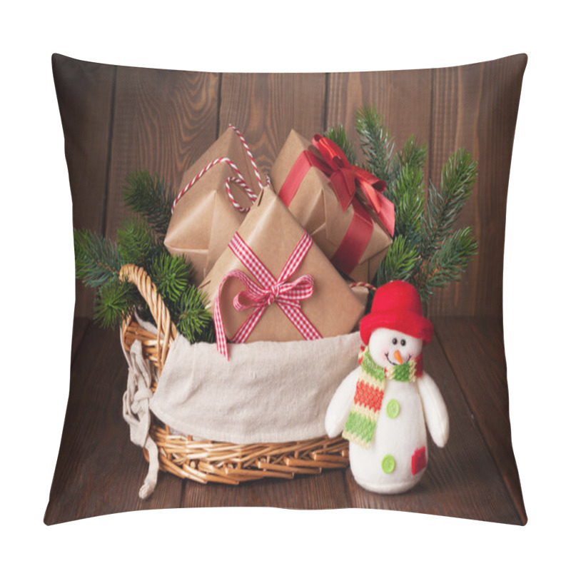 Personality  Christmas Gift Boxes With Snowman Toy Pillow Covers