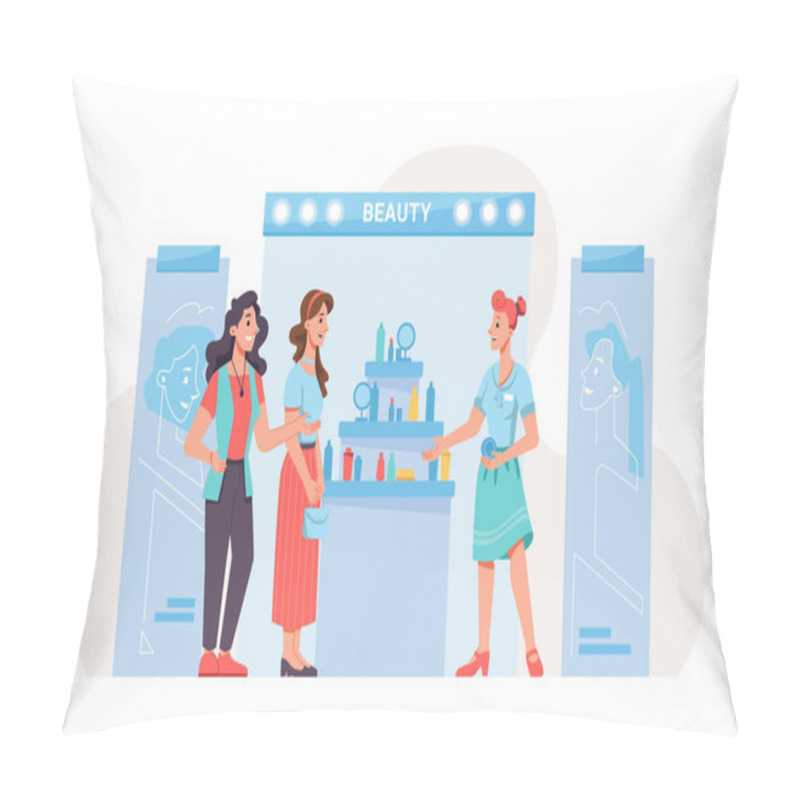 Personality  Beauty Expo Exhibition Stand, Buyers And Promoter Pillow Covers