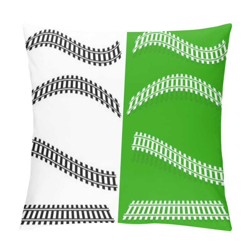 Personality  Illustration W Railway Tracks Pillow Covers