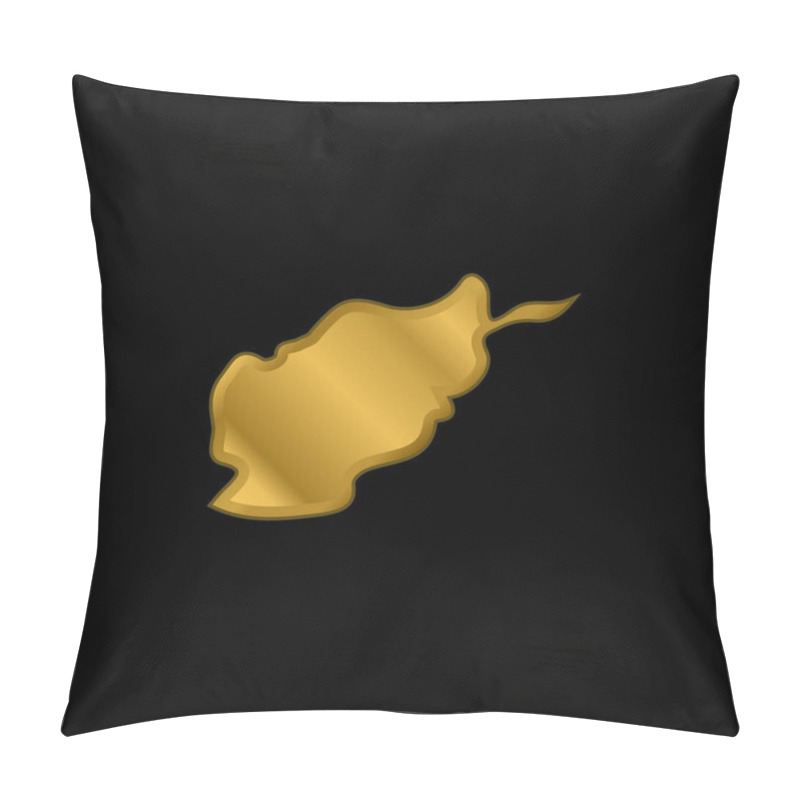 Personality  Afghanistan Gold Plated Metalic Icon Or Logo Vector Pillow Covers