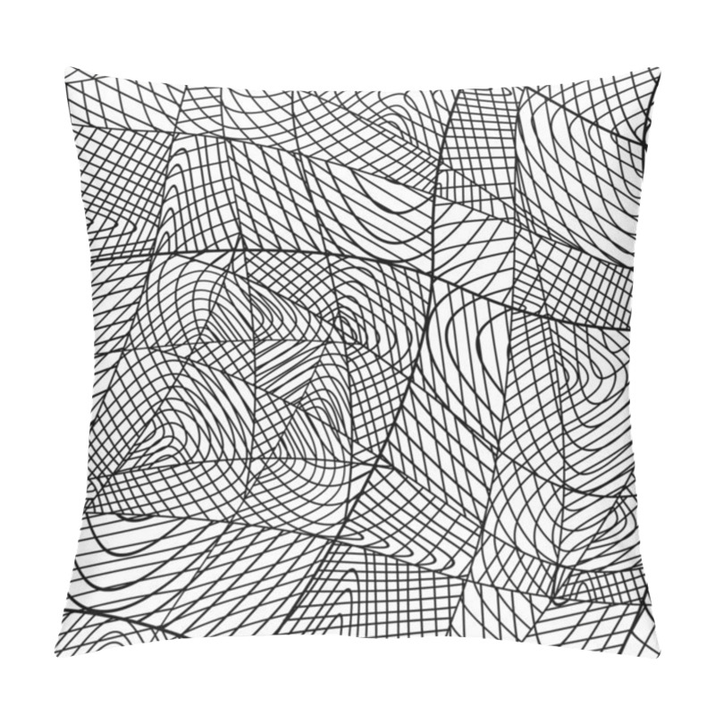 Personality  Vector Hand-drawn Waves Texture, Wavy Background. Backdrop Templ Pillow Covers