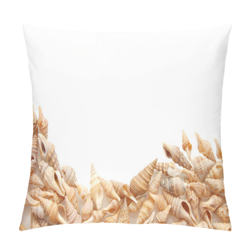 Personality  Different Shells Isolated On A White Background Pillow Covers