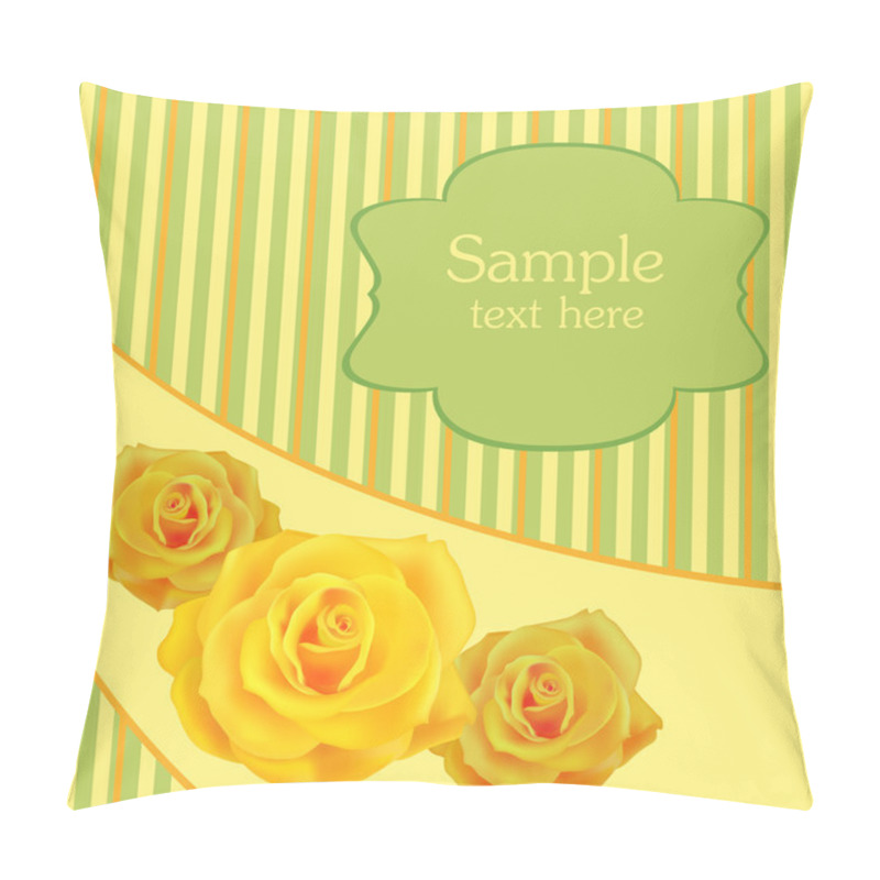 Personality  Yellow Roses Background, Vector Design Pillow Covers