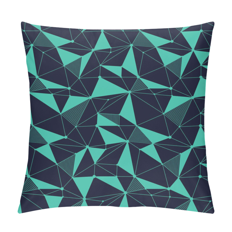 Personality  Geometric Line Hipster Seamless Pattern With Triangle, Dot. Reticulated Abstract Linear Grid. Retro Scrapbook. Vector Illustration. Memphis Shapes Background. Abstract Jumble Graphic Texture. Pillow Covers