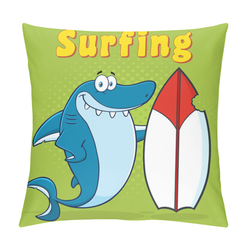 Personality  Shark Cartoon Mascot  Pillow Covers