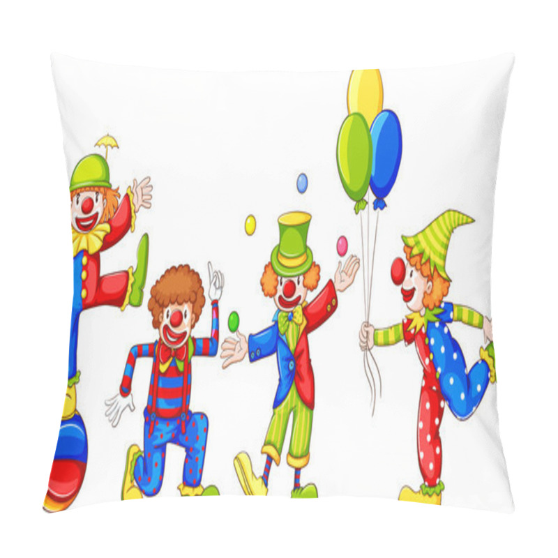 Personality  Playful Clowns Pillow Covers