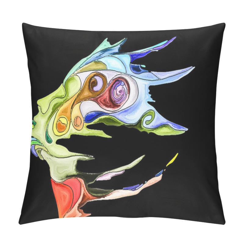 Personality  Memories Of Self Fragmentation Pillow Covers